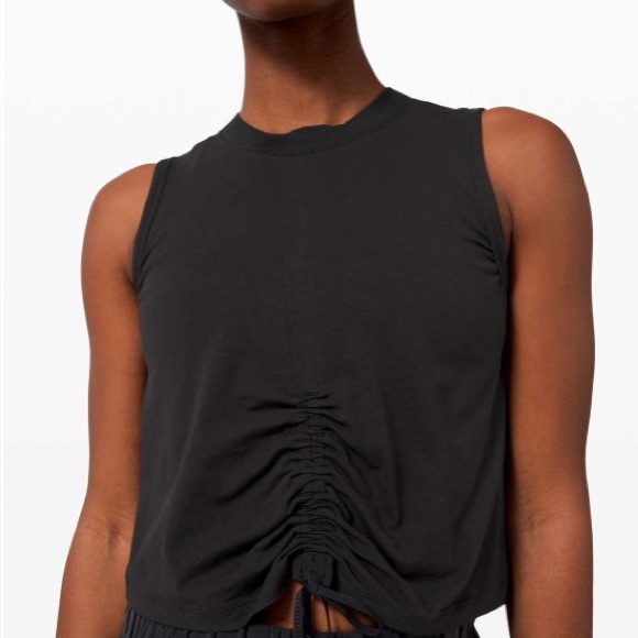 Lululemon Black Cinch Me Up Front Tank - Picture 5 of 9